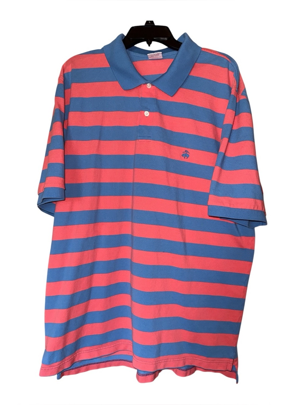 Brooks Brother Performance Polo Shirt Striped Cotton Original Fit Mens XXL Vtg